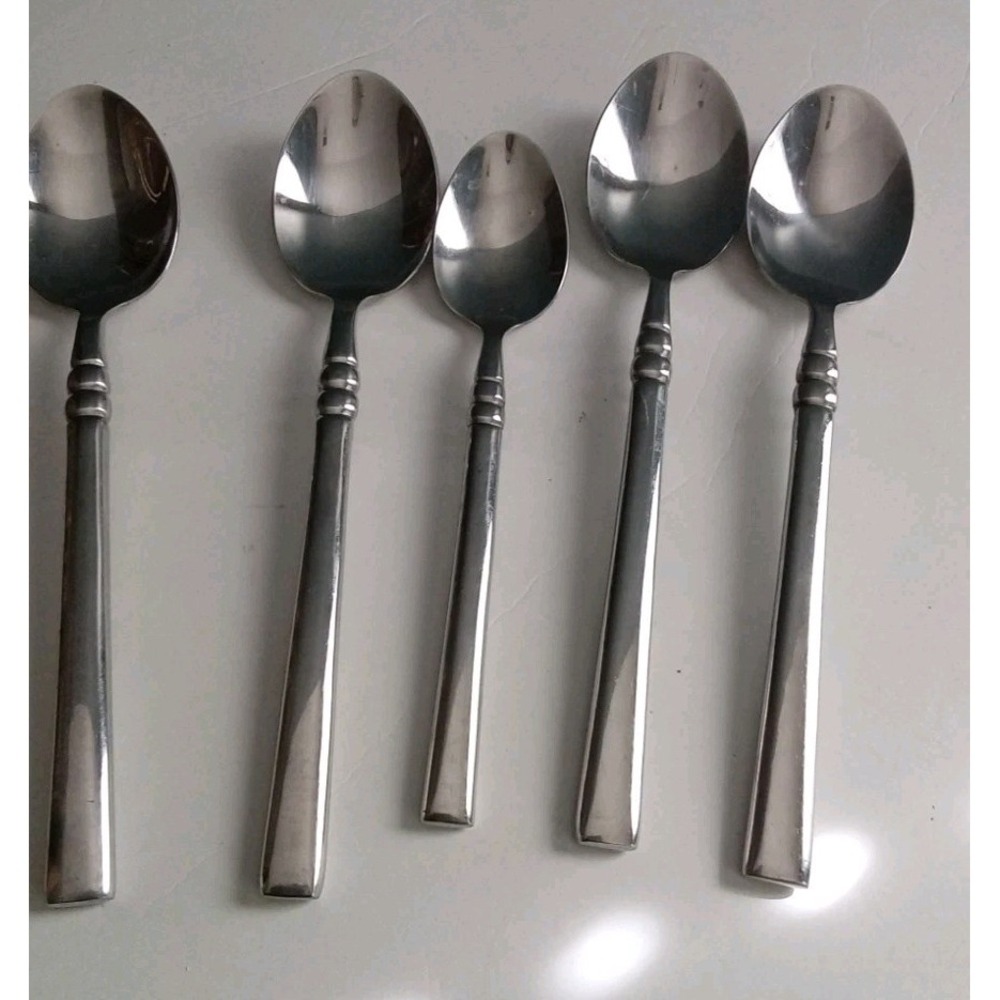 Set of 5 Stainless Steel Spoons,‎ Silverware Flatware Kitchen Utensils